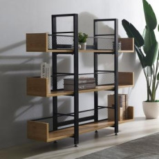 철제 3단 가림막 철망책장(W1200)