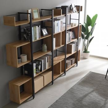 철제 5단 사각철망책장(W1600)