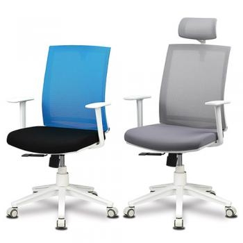 Ki-RB203 무지개 메쉬의자(흰사출)