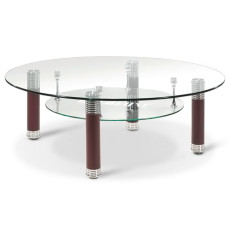 유리원형소파테이블