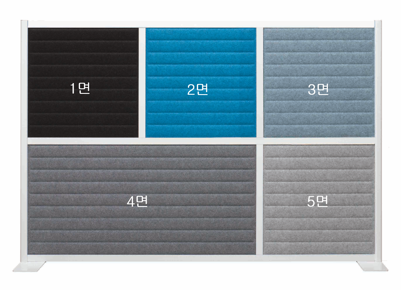 [소리먹는 파티션] MX 일반형 5면(H1200*W1780)