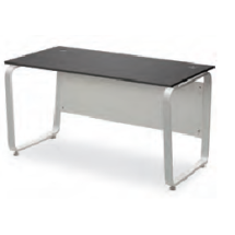 플렉스 사무용책상 (유로파S~B타입 트라페조이드 프레임/가림판포함)