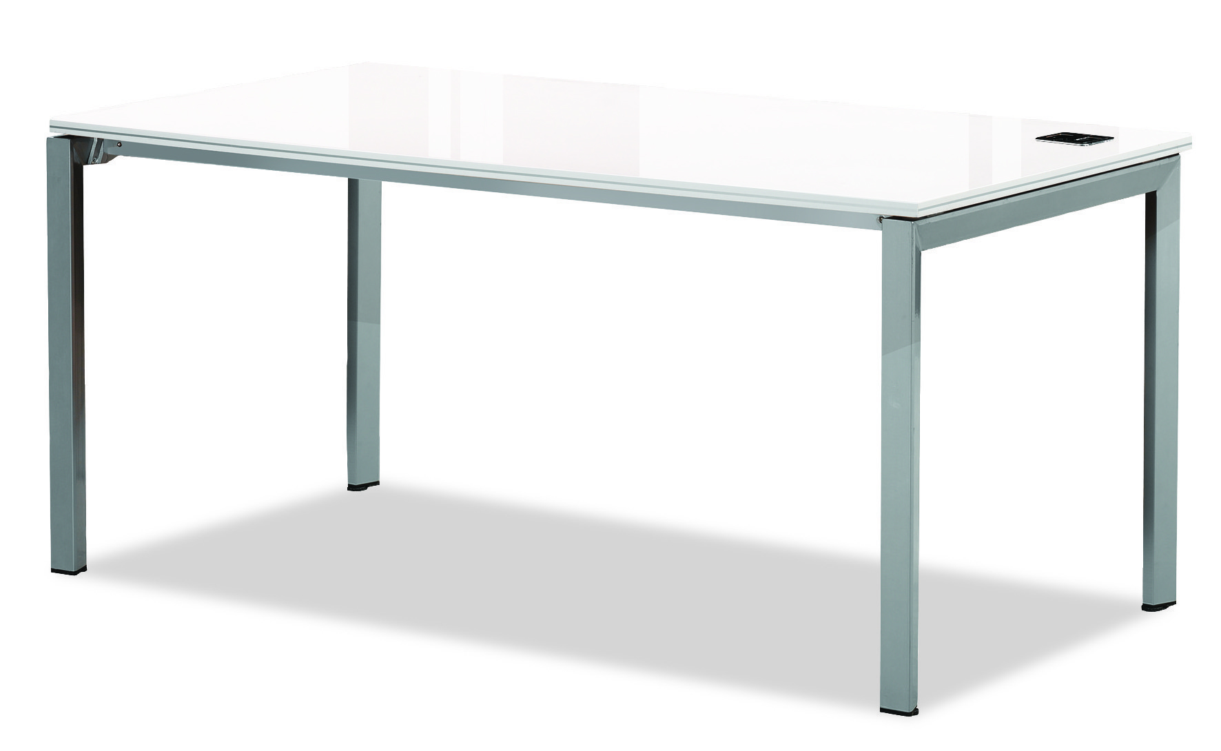 아이보리기본형 책상(투명유리)