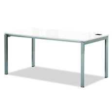 아이보리기본형 책상(투명유리)