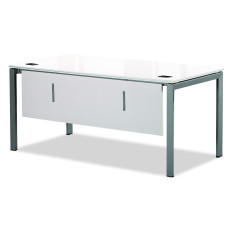 아이보리 책상 앞가림판(투명유리)