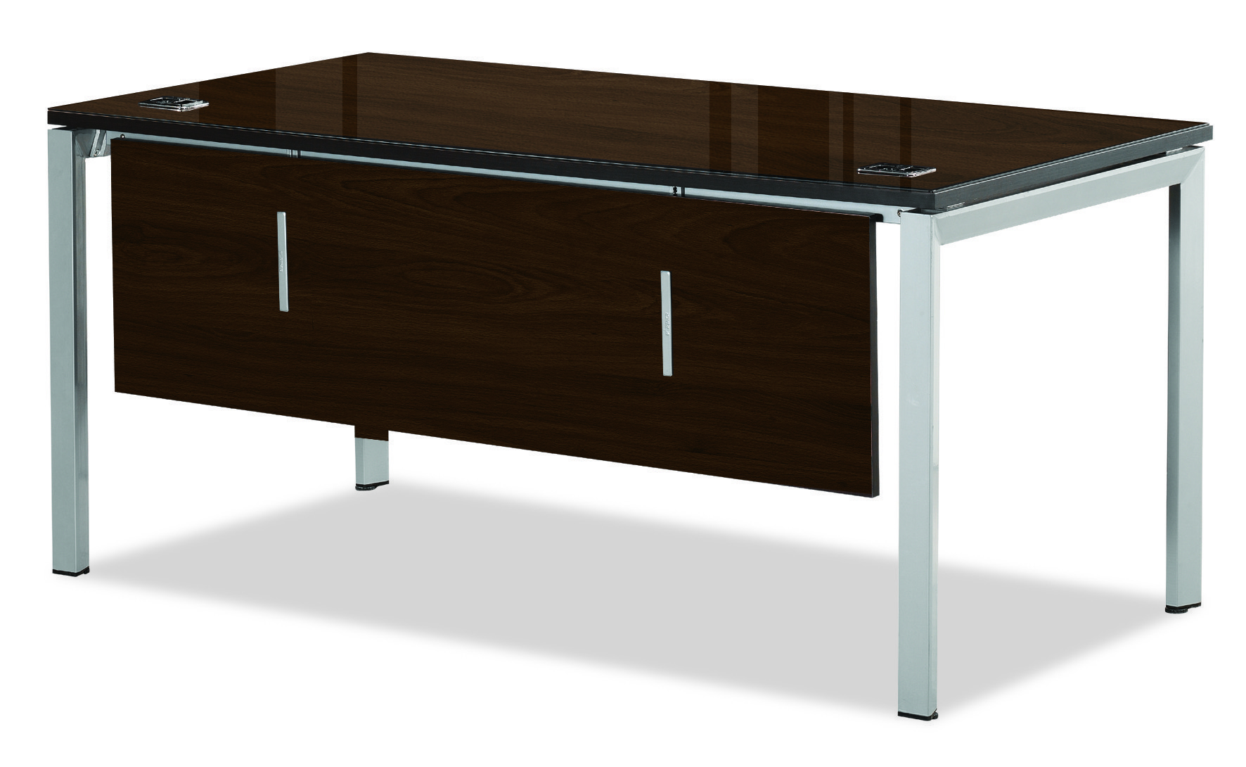 월넛 책상 앞가림판(투명유리)