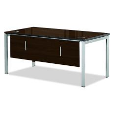 월넛 책상 앞가림판(투명유리)