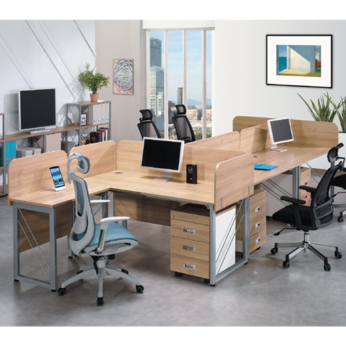 아이에프 라이트월넛책상 (기본형)~가림판포함