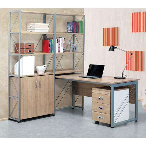 아이에프 라이트월넛책상 (기본형)~가림판포함