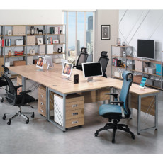 아이에프 라이트월넛책상 (기본형)~가림판포함