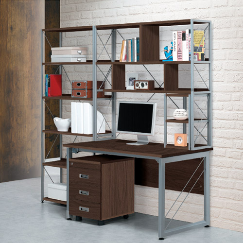 아이에프 월넛책상 (기본형)~가림판포함)