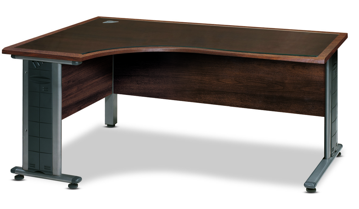 PWSD L/R형 갈색유리책상