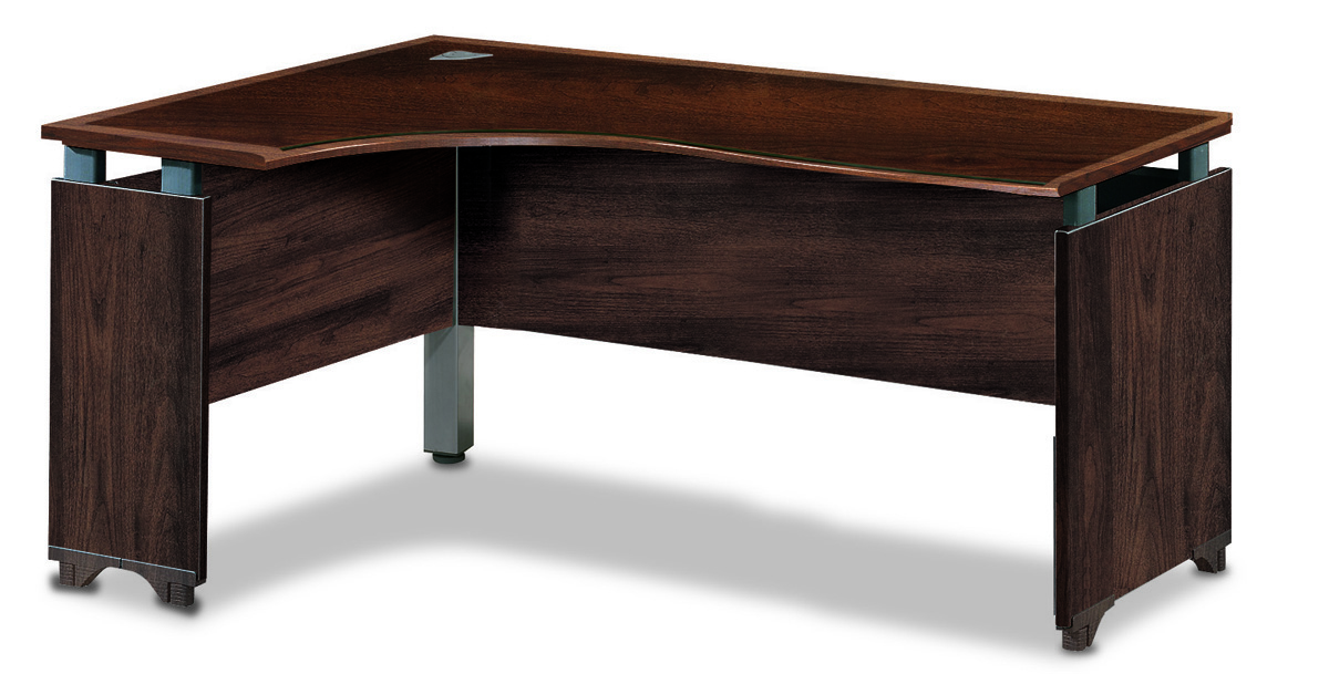 PWOD L/R형 갈색유리책상