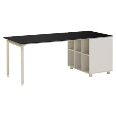 카멜레온 블랙오크 사이드책상(일체형)