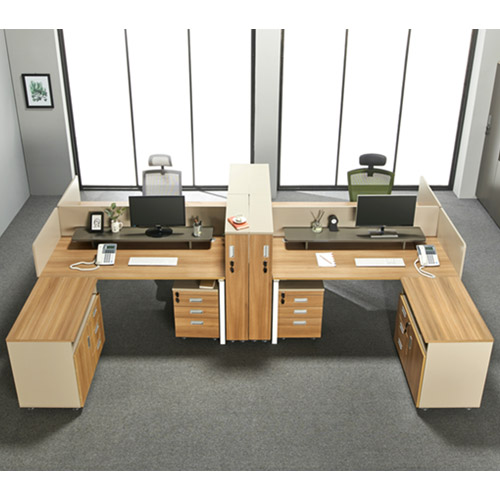 카멜레온 화이트에쉬 ㅁ자책상(가림판유)