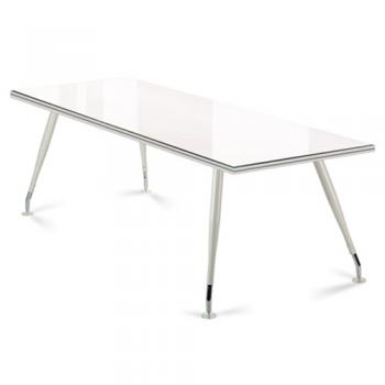 몽블랑 아이보리 사각테이블(투명유리포함)