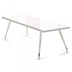 몽블랑 아이보리 사각테이블(투명유리포함)