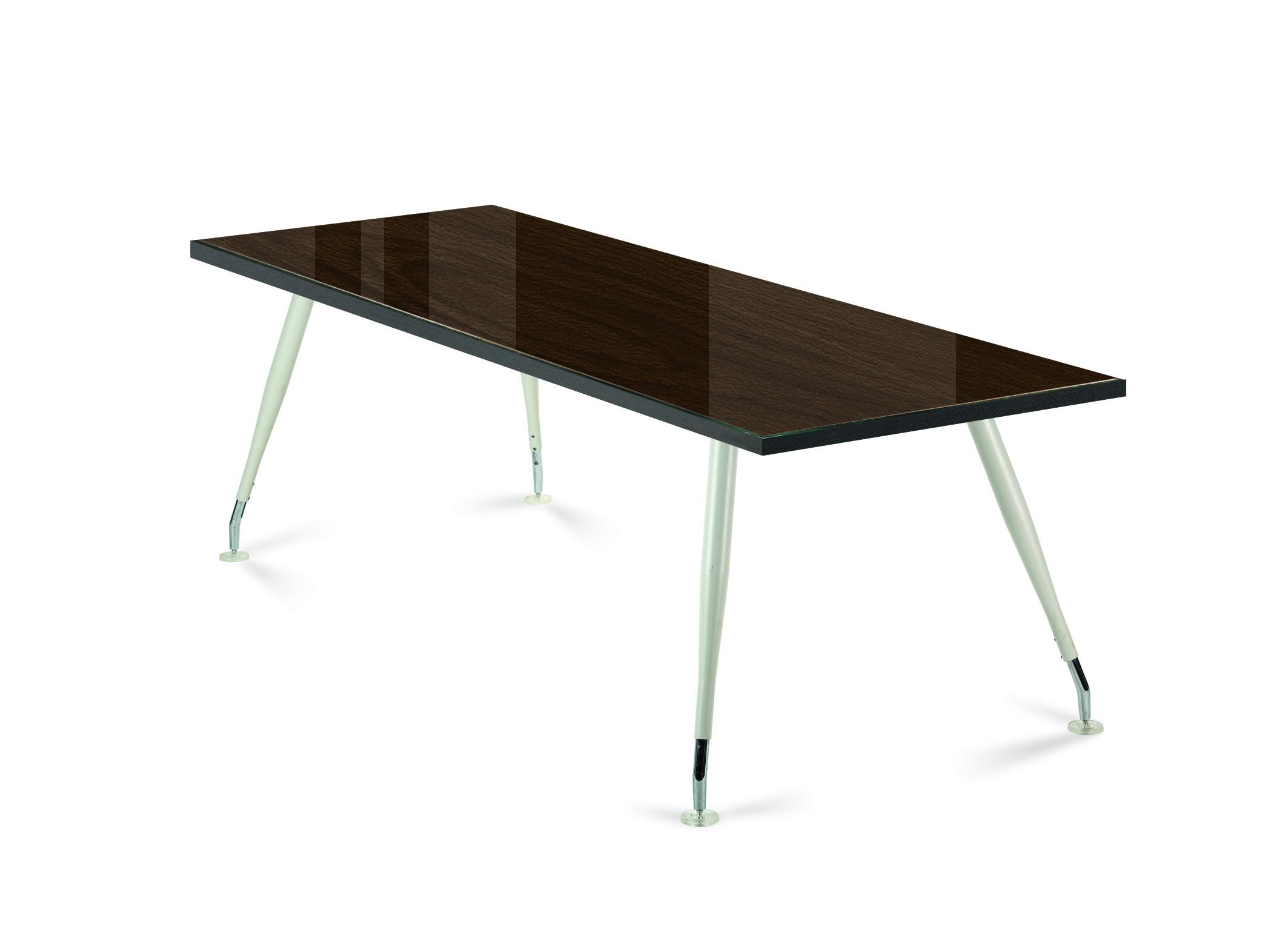 몽블랑 월넛 사각테이블(투명유리포함)