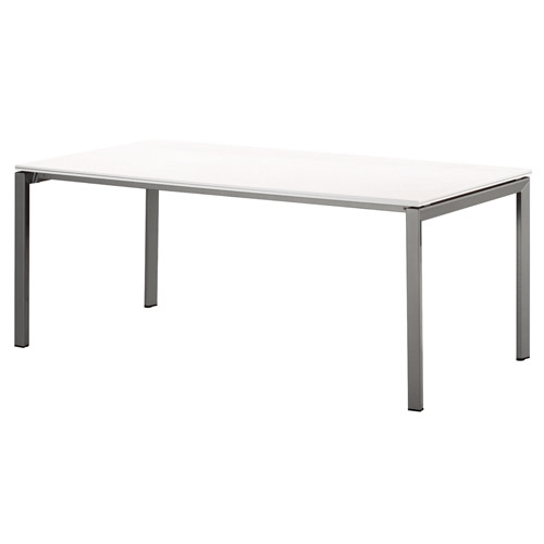 아이보리 회의용테이블(투명유리포함)