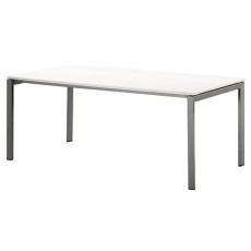 아이보리 회의용테이블(투명유리포함)