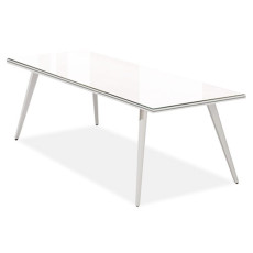 카펠라 아이보리 회의테이블(투명유리)