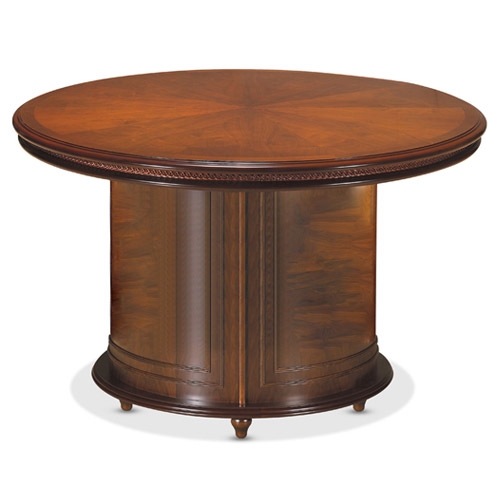 고급원형탁자(천연무늬목)