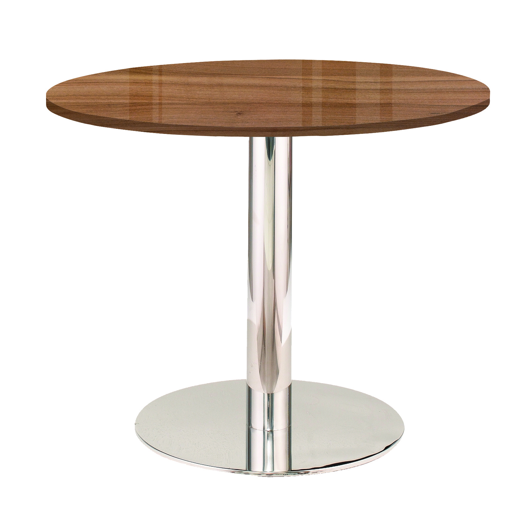 로즈오크 직선다리 원형테이블 [투명유리]