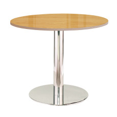 망플비취 직선다리 원형테이블 [투명유리]