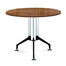 로즈오크 삼각다리 원형테이블 [투명유리]