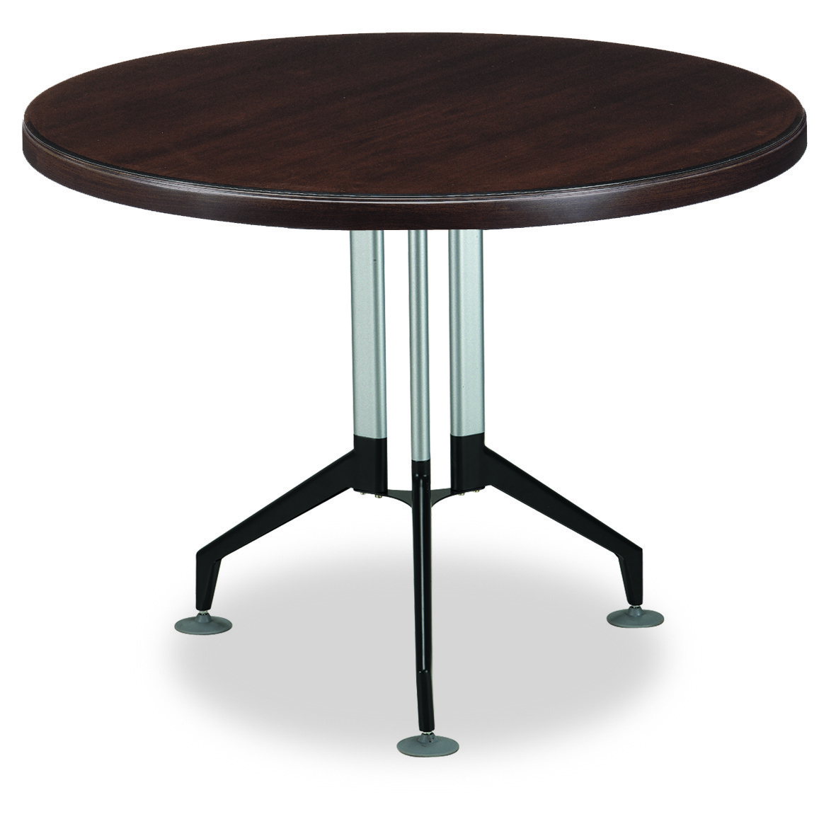 뉴토스카 월넛 원형테이블 삼다리 (갈색유리포함)