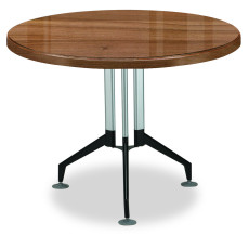 뉴토스카 로즈오크 원형테이블 삼다리 (투명유리포함)