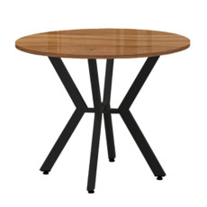 로즈오크 원형테이블 K다리(투명유리)