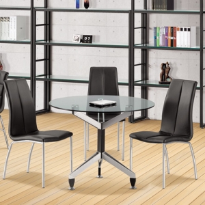 LF-506 강화유리원형테이블