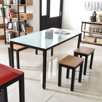 강화유리책상(겸용테이블)