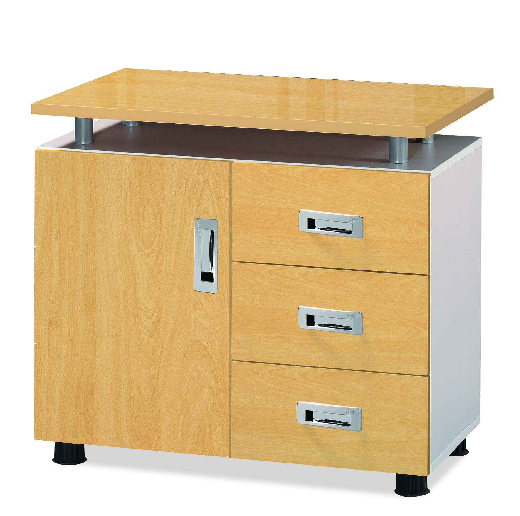 망플비치 사이드서랍장[투명유리]