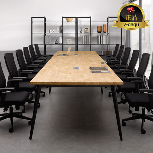 플렉스 원목 중역회의용테이블(30T고무나무집성목)