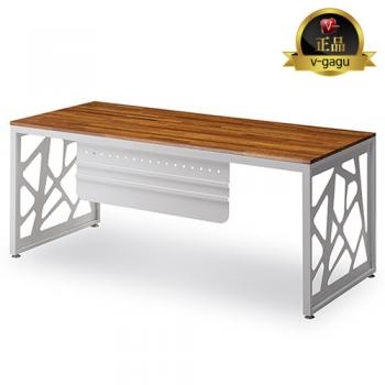 시그니처 원목철제책상(18T멀바우집성목)