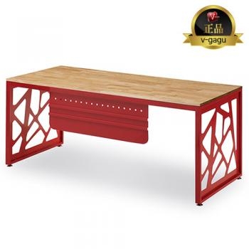 시그니처 원목철제책상(18T고무나무집성목)