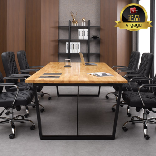 시그니처 원목 회의용테이블(30T고무나무집성목)