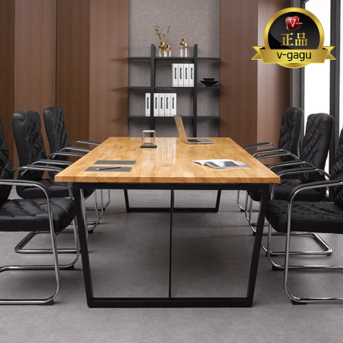 시그니처 원목 회의용테이블(30T고무나무집성목)