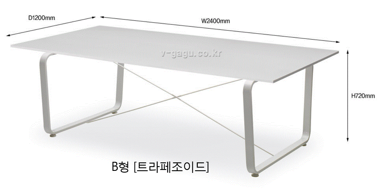 유로파S 회의용테이블~A(스퀘어타입)/B(트라페조이드타입)