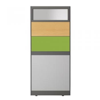 플렉스 45T PVC 멀티탭 반유리 우드 파티션(H1800)