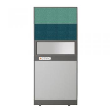 플렉스 45T AL 멀티탭 반유리 패브릭 파티션(H1800)