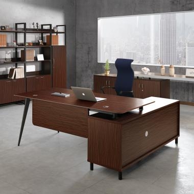 마이스터 흑단 원톤 책상(일자형)