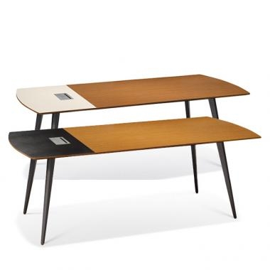 티크 마이스터 회의용 탁자(투톤, 배선덮개 포함)