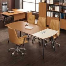 티크 마이스터 회의용 탁자 (투톤, 배선덮개 포함)