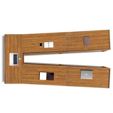 TCT 티크 클레버 연결식 테이블(V자형)