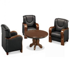 W/EUT-804 월넛 원형탁자(H580)