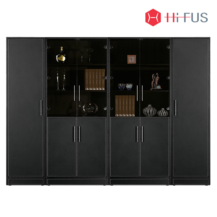 가죽 반유리장 세트