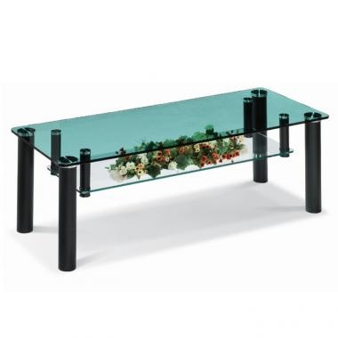 그린유리 소파 탁자(선반형)